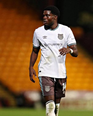 Vertu Kupası maçında Grimsby Town 'dan Justin Amaluzor Bradford City, Bradford Stadyumu' nda Grimsby Town 'a karşı, 2 Eylül 2025
