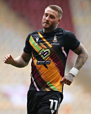 Bradford City 'den Steven Humprhys 2 Eylül 2025' te Bradford Stadyumu 'nda Bradford City ile Grimsby Town maçından önce