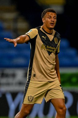 Rotherham United takımından Shaun McWilliams, Bolton Wanderers ve Rotherham United 'ın 2 Eylül 2025' te Toughsheet Community Stadyumu 'nda oynadıkları Vertu Kupası maçında...