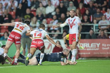 Wigan Warriors 'dan Liam Marshall, 5 Eylül 2025' te St Helens 'e karşı Wigan Warriors' un oynadığı Betfred Süper Lig 25. Raundunda sahaya çıkıyor.