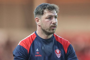 St Helens 'den Mark Percival maç öncesi ısınma maçında Betfred Süper Lig 25. Raundda St Helens Wigan Warriors' a karşı Wicked Stadyumu, St Helens, İngiltere, 5 Eylül 2025