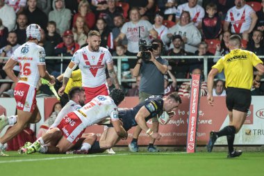 Wigan Warriors 'dan Jake Wardle, 5 Eylül 2025' te St Helens - Wigan Warriors arasında oynanan Betfred Süper Lig 25.