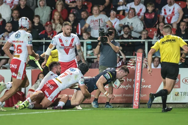 Wigan Warriors 'dan Jake Wardle, 5 Eylül 2025' te St Helens - Wigan Warriors arasında oynanan Betfred Süper Lig 25.