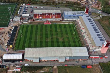 Sewell Group Craven Park 'ın Betfred Süper Lig 25. Raundunda Hull KR, Hull FC' ye karşı Sewell Group Craven Park 'ta 7 Eylül 2025 tarihinde oynanan karşılaşma genel hava görüntüsü.
