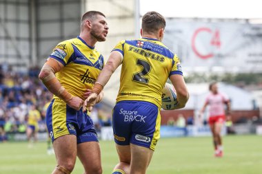 Warrington Wolves 'tan Josh Thewlis, 6 Eylül 2025' te Warrington, İngiltere 'deki Halliwell Jones Stadyumu' nda oynanan 25.
