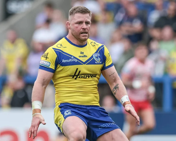 Warrington Wolves 'tan Luke Yates 25. Betfred Süper Lig karşılaşmasında Warrington Wolves, Leigh Leopards' a karşı Halliwell Jones Stadyumu, Warrington, İngiltere, 6 Eylül 2025