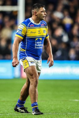 Leeds Rhinos takımının Ryan Hall 'u Betfred Süper Lig' de oynadığı 26. Maç sırasında Leeds Gergedan - Catalans Dragons - Headingley Stadyumu, Leeds, İngiltere, 11 Eylül 2025