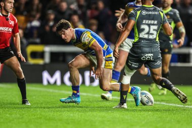 Leeds Rhinos takımından Brodie Croft, Leeds Stadyumu, Leeds, İngiltere 11 Eylül 2025 'te oynanan Betfred Süper Lig 26.