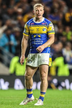 Leeds Rhinos takımından Lachlan Miller 26. Betfred Süper Ligi karşılaşmasında Leeds Rhinos, Catalans Dragons 'a karşı Headingley Stadyumu, Leeds, İngiltere, 11 Eylül 2025