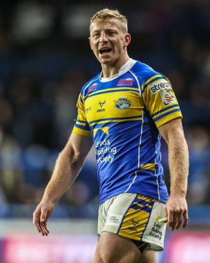Leeds Rhinos takımından Lachlan Miller 26. Betfred Süper Ligi karşılaşmasında Leeds Rhinos, Catalans Dragons 'a karşı Headingley Stadyumu, Leeds, İngiltere, 11 Eylül 2025