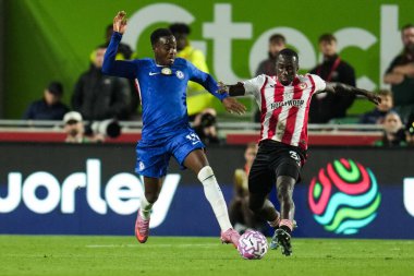 Chelsea 'den Jamie Gittens ve Brentford' dan Michael Kayode Premier Lig karşılaşmasında Brentford Chelsea 'ye karşı Gtech Community Stadyumu, Londra, Birleşik Krallık, 13 Eylül 2025 