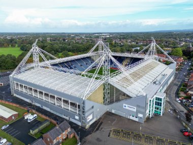 Deepdale Stadyumu 'nun genel zemin manzarası, Preston North End FC' nin sahası, Gökyüzü İddia Şampiyonası maçında Preston North End Middlesbrough 'a karşı Deepdale, Preston, İngiltere, 13 Eylül 2025 