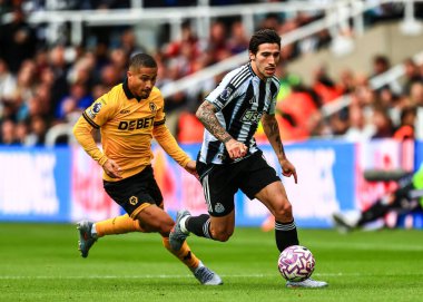 Newcastle United takımından Sandro Tonali, 13 Eylül 2025 'te İngiltere, Newcastle' daki St. James 's Park' ta oynanan Premier League karşılaşmasında Wolverhampton Wanderers 'a karşı mücadele etti. 