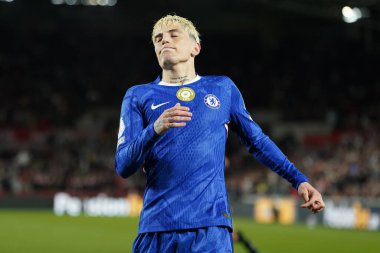 Chelsea 'den Alejandro Garnacho Premier Lig karşılaşmasında Brentford Chelsea' ye karşı Gtech Community Stadyumu, Londra, Birleşik Krallık, 13 Eylül 2025 