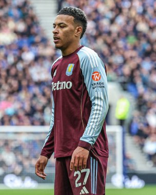 Aston Villa 'dan Morgan Rogers Premier Lig maçında Everton, Aston Villa' ya karşı Hill Dickinson Stadyumu, Liverpool, Birleşik Krallık, 13 Eylül 2025 