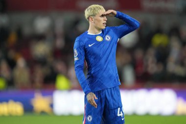 Chelsea 'den Alejandro Garnacho Premier League maçından sonra Brentford Chelsea' ye karşı Gtech Community Stadyumu, Londra, Birleşik Krallık, 13 Eylül 2025 