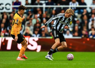 Newcastle United takımından Nick Woltemade, 13 Eylül 2025 'te St. James' s Park, Newcastle 'da oynanan Premier League karşılaşmasında Wolverhampton Wanderers' a karşı mücadele etti. 
