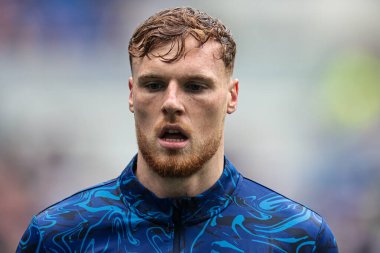 Everton 'dan Jake O' Brien Premier Lig maçı öncesinde ısınıyor. Everton, Aston Villa 'ya karşı Hill Dickinson Stadyumu, Liverpool, Birleşik Krallık, 13 Eylül 2025