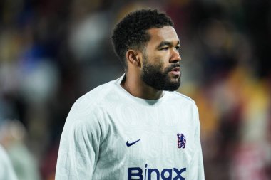 Chelsea 'den Reece James Premier Lig karşılaşması öncesinde Brentford Chelsea' ye karşı Gtech Community Stadyumu, Londra, 13 Eylül 2025 