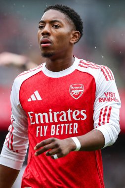 Arsenal 'den Myles Lewis-Skelly, 13 Eylül 2025' te İngiltere 'nin Emirates Stadyumu' nda oynanan Premier League maçında Nottingham Forest 'a karşı oynadığı maçta... 