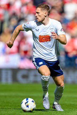 Preston North End 'den Lewis Gibson Gökyüzü İddia Şampiyonası' nda Preston North End 'e karşı Deepdale, Preston, Birleşik Krallık' ta 13 Eylül 2025 