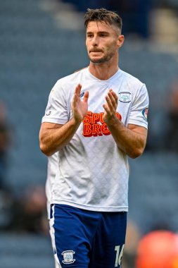 Preston North End 'den Andrew Hughes Gökyüzü İddia Şampiyonası' nda Preston North End 'e karşı Deepdale, Preston, Birleşik Krallık' ta 13 Eylül 2025 