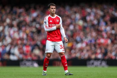 Arsenal 'den Martin Zubimendi, 13 Eylül 2025' te İngiltere 'nin Emirates Stadyumu' nda oynanan Premier League maçında Arsenal Nottingham Ormanı 'na karşı.