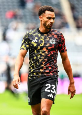 Newcastle United 'dan Jacob Murphy Premier League maçı sırasında St. James' s Park, Newcastle, İngiltere 'de oynanan Newcastle United - Wolverhampton Wanderers maçında ısınma turunda...