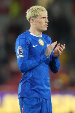 Chelsea 'den Alejandro Garnacho Premier Lig karşılaşmasında Brentford Chelsea' ye karşı Gtech Community Stadyumu, Londra, Birleşik Krallık, 13 Eylül 2025 