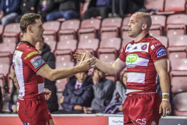 Wigan Warriors 'dan Liam Marshall, 12 Eylül 2025' te İngiltere 'nin Wigan kentinde oynanan The Brick Community Stadyumu' nda Wigan Warriors ve Castleford Tigers arasındaki 26.