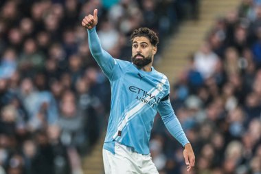 Manchester City 'nin Manchester United' a karşı 14 Eylül 2025 'te Etihad Stadyumu' nda oynadığı Premier League maçında Manchester City 'den Josko Gvardiol 