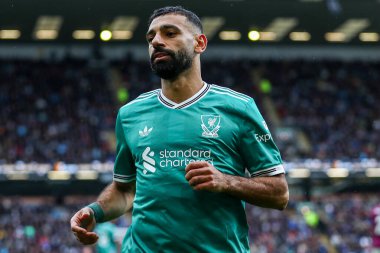 Liverpool 'dan Mohamed Salah Premier Lig maçı sırasında Burnley, Liverpool' a karşı Turf Moor, Burnley, İngiltere, 14 Eylül 2025