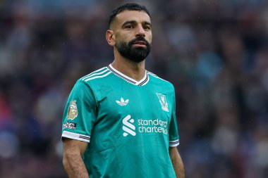 Liverpool 'dan Mohamed Salah Premier Lig maçı sırasında Burnley, Liverpool' a karşı Turf Moor, Burnley, İngiltere, 14 Eylül 2025