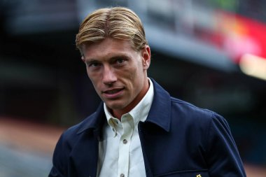 Burnley 'den Zian Flemming, 14 Eylül 2025' te Burnley ile Liverpool arasında oynanan Premier Lig karşılaşması öncesinde stadyuma geldi.