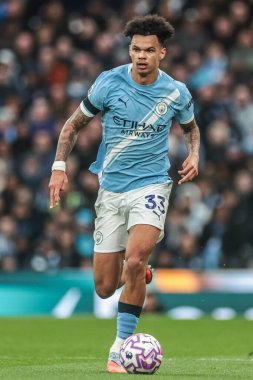 Manchester City - Manchester United Premier League maçı sırasında Nico O 'Reilly Etihad Stadyumu' nda 14 Eylül 2025