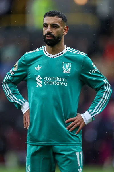 Liverpool 'dan Mohamed Salah Premier Lig maçı sırasında Burnley, Liverpool' a karşı Turf Moor, Burnley, İngiltere, 14 Eylül 2025