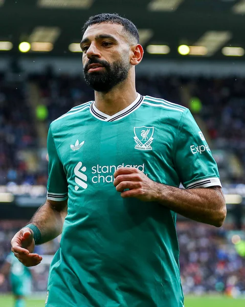 Liverpool 'dan Mohamed Salah Premier Lig maçı sırasında Burnley, Liverpool' a karşı Turf Moor, Burnley, İngiltere, 14 Eylül 2025