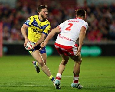 Warrington Wolves takımından Adam Holroyd 27. Betfred Süper Ligi karşılaşmasında Hull KR, Warrington Wolves 'a karşı Sewell Group Craven Park, Kingston upon Hull, İngiltere, 18 Eylül 2025 