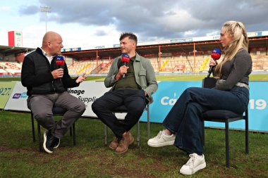 Paul Lakin of Hull KR is interviewed by Sky Sports before the Betfred Super League round 27 match Hull KR vs Warrington Wolves at Sewell Group Craven Park, Kingston upon Hull, United Kingdom, 18th September 2025