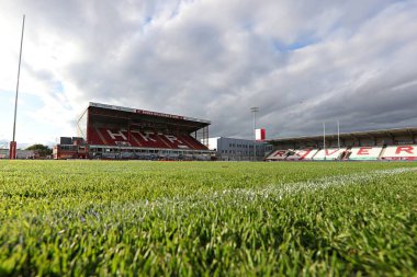 A general view of Sewell Group Craven Park before the Betfred Super League round 27 match Hull KR vs Warrington Wolves at Sewell Group Craven Park, Kingston upon Hull, United Kingdom, 18th September 2025 