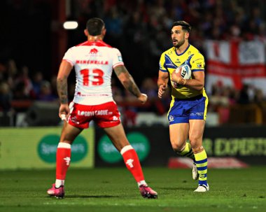 Warrington Wolves takımından Ryan Matterson 27. Betfred Süper Ligi karşılaşmasında Hull KR, Warrington Wolves 'a karşı Sewell Group Craven Park, Kingston üzerine Hull, İngiltere, 18 Eylül 2025