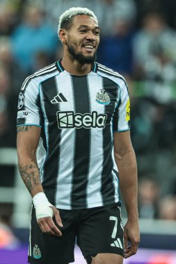 Newcastle 'dan Joelinton UEFA Şampiyonlar Ligi 2025 / 26 Faz MD1 Faz United Barcelona' ya karşı St. James 's Park, Newcastle, İngiltere, 18 Eylül 2025 