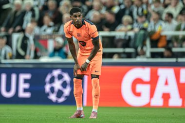 Barcelona 'dan Marcus Rashford UEFA Şampiyonlar Ligi 2025 / 26 Faz MD1 Faz United Barcelona' ya karşı St. James 's Park, Newcastle, İngiltere, 18 Eylül 2025 