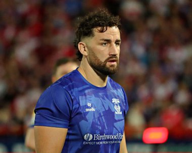 Toby King of Warrington Wolves before the Betfred Super League round 27 match Hull KR vs Warrington Wolves at Sewell Group Craven Park, Kingston upon Hull, United Kingdom, 18th September 2025 