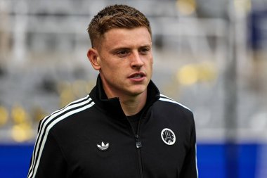 Newcastle Untie 'den Harvey Barnes, UEFA Şampiyonlar Ligi 2025 / 26 Faz MD1 Newcastle United' a karşı St. James 's Park, Newcastle, İngiltere, 18 Eylül 2025' de stadyuma geldi. 