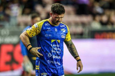 James Bentley of Leeds Rhinos in the pre-game warm up during the Betfred Super League round 27 match Wigan Warriors vs Leeds Rhinos at The Brick Community Stadium, Wigan, United Kingdom, 19th September 2025