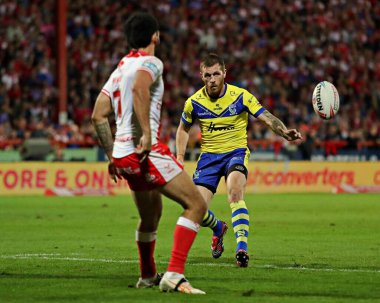 Warrington Wolves takımından Marc Sneyd, 27 Eylül 2025 'te oynanan Betfred Süper Lig karşılaşmasında Hull KR, Warrington Wolves' a karşı Sewell Group Craven Park, Kingston upon Hull, Birleşik Krallık 'ta oynamıştı.