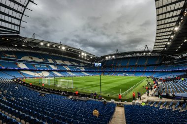 Manchester City Stadyumu 'nun genel bir görüntüsü UEFA Şampiyonlar Ligi' nin 25 / 26 Faz MD1 Manchester City 'ye karşı Napoli Ligi 18 Eylül 2025 Manchester Stadyumu, İngiltere 