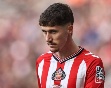 Sunderland 'dan Trai Hume Premier Lig maçı sırasında Sunderland - Aston Villa Stadyumu, Sunderland, İngiltere, 20 Eylül 2025 