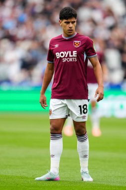 West Ham United 'dan Mateus Fernandes Premier League maçı sırasında Londra Stadyumu' nda West Ham United 'a karşı Crystal Palace, 20 Eylül 2025 